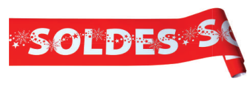 Affichages SOLDES & PROMOTIONS Banderoles en rouleau